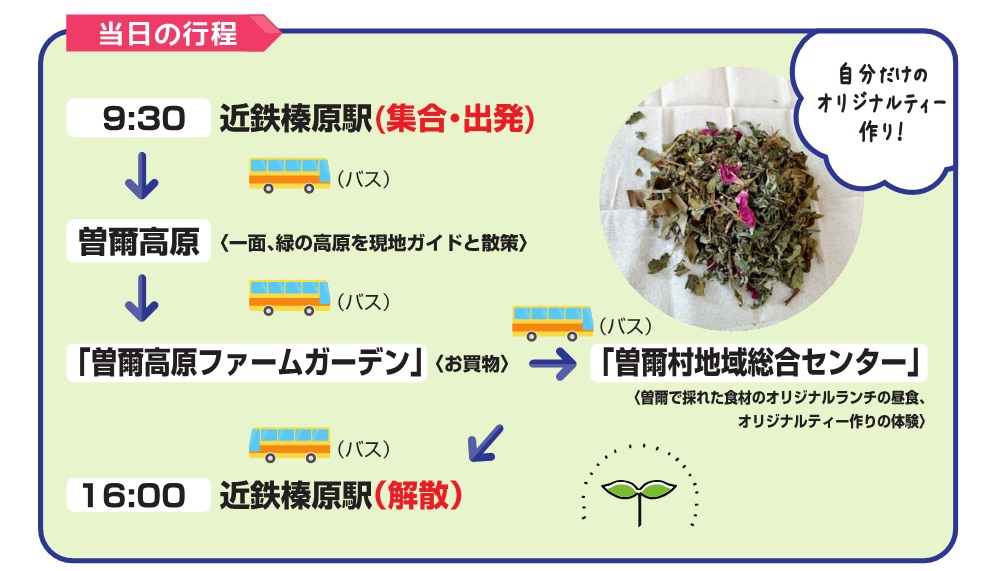 ツアー行程の写真
