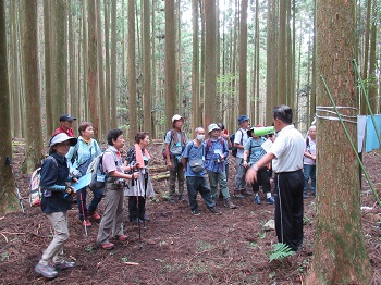 伊勢本街道ウォークの様子の写真