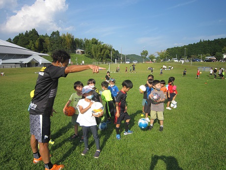 サッカー教室の様子①