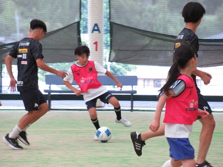 サッカー教室の様子の写真