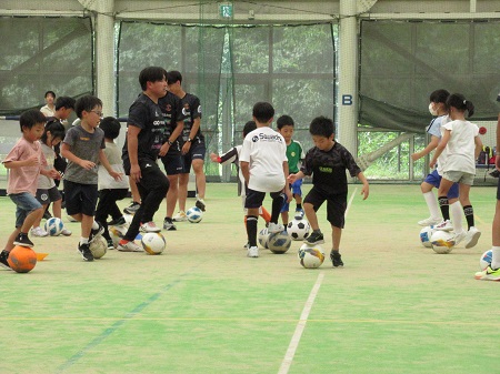 サッカー教室の様子の写真
