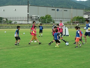 サッカー教室の様子の写真